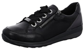 ARA Damen Osaka Schnürschuh LowCut, SCHWARZ,ANTHRAZIT, 35 EU Weit