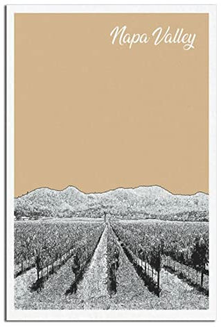 EWPLOREWASP Napa Valley Vintage Reiseposter Leinwand Kunst Poster Geschenk Wanddekoration Gemälde Poster Dekorative Poster