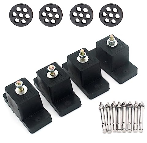 TADERUILY Anti Vibration Pads Rubber Conditioner Vibration Isolator for Outdoor Mini Split Ground Stand Wall Mounting Bracket Ac Condenser Shock Absorbing Pad Damping Block Air Compressor Feet
