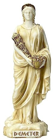 Demeter Ceres Göttin Mutter der Natur Griechische Statue Skulptur Figur Alter Farbe