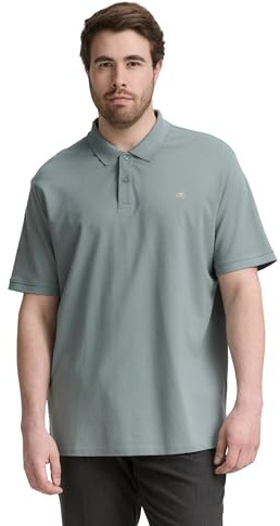 TOM TAILOR Herren Basic Piqué Poloshirt, 27475 - Grey Mint, L
