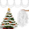 Ghirlanda Albero di Natale, 10M/Pacchetto di 5 Bianco Ghirlanda di Natale Tinsel Festone Natalizio Decorazione Albero di Natale Festa del Giardino per Casa Interni ed Esterni Fai da Te