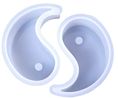 Rfeeuubft 2 STÜCKE Silikon Formen Yin Kerzen Form Tai Seifen Wachs Aromatherapie Form Epoxid Harz Form Pralinen Form