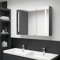 ARKEM LED-Spiegelschrank fürs Bad 89x14x62 cm Spiegelschrank Bad Mit Beleuchtung Grau