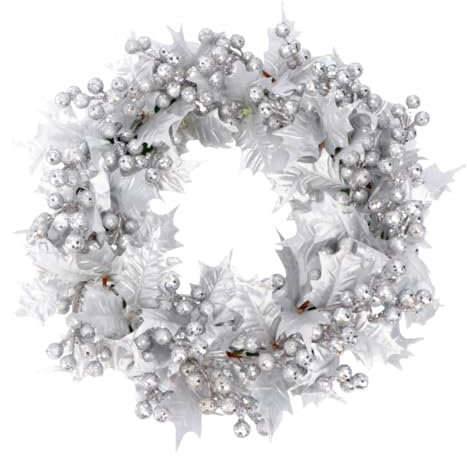 OKUMEYR 1stück Künstlicher Weihnachtskranz Mit Dreifach-beeren-Design Lifelike Dekoration Für Festliche Anlässe Für Türen Und Wände Für Stimmungsvolle Weihnachtsdeko