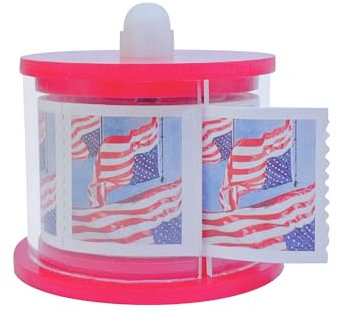 KUQILEY Briefmarkenspender, Stempelrollenspender, Stempelhalter, Rot