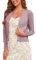 BERESIA Cardigan da Donna con Scollo a V Golfino a Maniche Lunghe Maglione Corto Lavorato a Maglia Elegante, Viola S