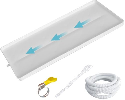 Bandeja para Aire Acondicionado Recoge Agua Aire Acondicionado Bandeja de Recuperación de Condensados con Tubos de Drenaje, Bandeja Drenaje Aire Acondicionado(1-2P-400cm Hose)