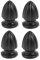 ORFOFE 4 Stück Schirmknopf schwarze Tischlampe schwarze Knöpfe Lampenschirmknäufe Korridordekoration Tischlampe Dekoration leichte Schraubverschlüsse helles Knopfdekor Aluminium Black