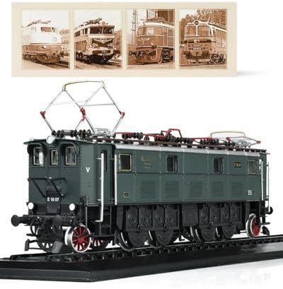 Risopen HO Locomotiva per 1927 E 16 07 Finito 1:87 Scala 1:87 Treno Modello Collezione Nessun Montaggio Richiesto Treno Decorazione Regalo per Adulti (Verde)