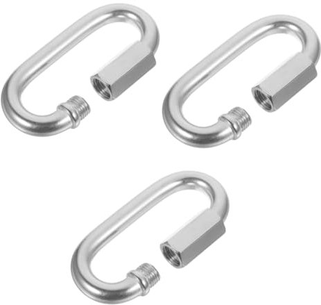 3 Pz Connettore Rapido In Acciaio Inossidabile La Catena D Forma Catena A Maglia Rapida Maglie Catena Collegamenti Rapidi Rimorchio Moschettone Clip Anello Catena A Vite Catena Di Gatuida