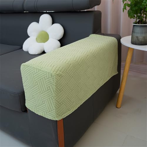 Hearda Sofa Armrest Protectors 2/4/6PCS/Set, Modern Stretch Fit Armrest Covers Chair Non-Slip Long Couch Arm Protector, Sofa Arm Caps Slipcovers for Armchairs, Sofas (Green,Set of 6)