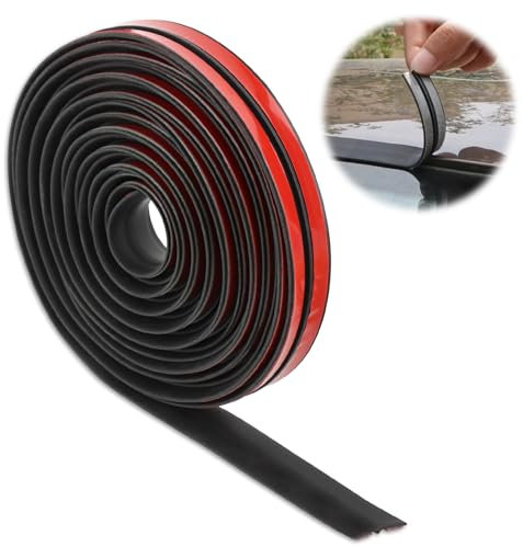 4M Tira de Sellado de Parabrisas de Coche Universal, 19mm Junta de Goma Puerta Coche, T Forma Goma Puerta Borde de Ventana Juntas Adhesivas, para Puertas Y Parabrisas Delanteros y Traseros Del Coche