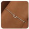 RMMD Armband Damen Silber, 18K Weißgold Vergoldete Silber Armband mit Buchstaben C Damen Silber Schmuck Damen Silber Monogramm Armband Geschenk Goldschmuck für Frauen Freundin