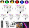 FVTLED 6er WIFI RGBWW LED Bodeneinbaustrahler Aussen Arbeitet mit Alexa,WiFi Wireless Smart Phone,Bodenleuchten Bodenstrahler DC12V Ø31mm 0.6W Terassenbeleuchtungen Led Spot 12