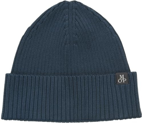 Marc OߴPolo Herren Strickmütze aus Bio-Baumwolle mit Logo