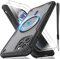 for iPhone 11 Pro Max Case, Translucent Matte Back with Magsafe Magnetic Slim Shockproof Protective Case with Lanyard Strap and 2*9H Tempered Glass Screen Protector Phone Cover 6.5-inch-Black