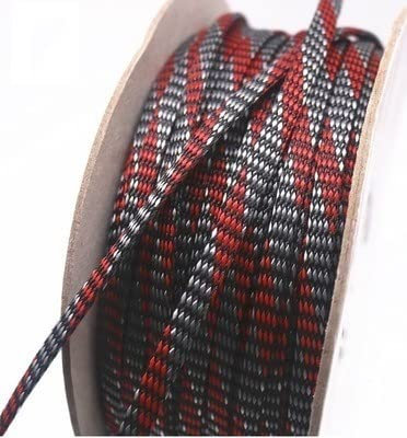 Recoge Cables Cubre, Mangas de Cable de Mascotas 4 mm / 8 mm / 12 mm Rojo Gris PP Hilo de algodón Elasticidad Trenza de Alambre Protege los Juegos de Cables de señal de Malla de Nylon(8mm 12meter)