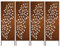 Kapaga - Lot de 4 Brise-vues en Métal Corten 160 x 50 cm - Effet Rouillé - Paravent Rustique pour Jardin - Panneaux de Protection Extérieurs - Élément Décoratif de Jardin - Clôture Déco (Bleu Azur)