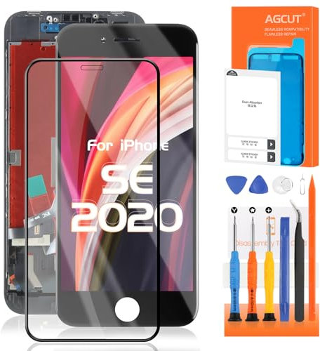 for iPhone SE 2020/8 Screen Replacement for iPhone SE2020 LCD Display for iPhone SE 2020 A2275 A2296 A2298 LCD Screen Touch Digitizer Glass Panel with Repair Tools Assembly, Black