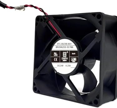 ZCDYGHU EFC-08J24M-A001 80 mm 24 V 0,25 A Wechselrichter-Lüfter 5500 U/min, 66,96 CFM, Doppelkugel-Lüftungssperre, Rotorschutz