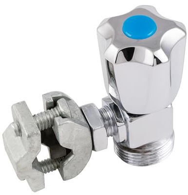 Self Bore Chrome Plated Washing Machine Tap with Integral Clamp Fitting