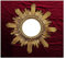 Lnxp BAROCK ANTIK WANDSPIEGEL Sonne IN Gold 42x42 cm RUND RUNDER REPRO Spiegel Sun 63SP