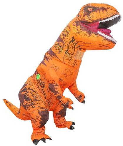 Rafalacy Aufblasbares Dinosaurier-Kostüm für Erwachsene, T-Rex- und Jurassic-Kostüm, lustiges Halloween-Party-Kostüm, Kostümanzug Karneval Party Dino Kostüm