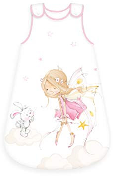Herding Klaus GmbH Best Baby-Schlafsack, Cotton, weiß/rosa, 70 cm, 3385206235412