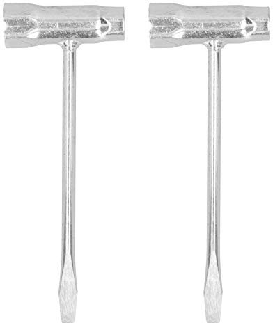 FTVOGUE 2 Stück T-Schlüssel Kohlenstoffstahl Kettensäge Combo Steckschlüssel Schraubenschlüssel Gartenwerkzeug Zubehör 13 X 19 Mm