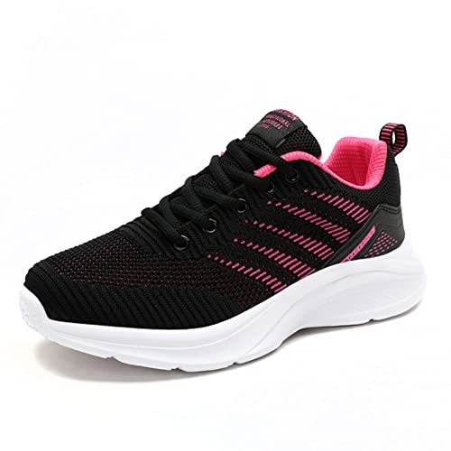 Azooken Chaussures de Course Femme Sport Sneakers Mode Baskets Casual Fitness Outdoor Sneakers Respirante（0985-Rose38）