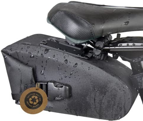 MONSTERANDO Speed-Monster wasserdichte Satteltasche [Nachhaltig] Recycelten PET Fahrradtasche für Mountain Road Bike, MTB, Rennrad, ca. 1.5L