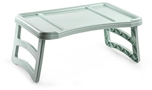 CABLEPELADO Bandeja con Patas Mesa Plegable | Bandeja para Cama | Mesa Plegable | Plástico | Medidas 51 cm Ancho x 33 cm Fondo x 23.5 cm Altura | Verde