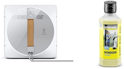 ECOVACS WINBOT W1 Pro Robot Laveur de vitres, Lavage Efficace avec Win Slam 3.0, Technologie de pulvérisation croisée & Kärcher Nettoyant vitres concentré RM 503, pour un nettoyage sans traces des