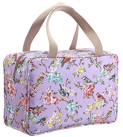 IGNPION Kulturbeutel für Damen, groß, wasserdicht, Kulturbeutel, Make-up-Organizer, Kosmetiktasche, Schwimmen, Turnbeutel, violetter Vogel, Violetter Vogel, Wasserdichter Kulturbeutel