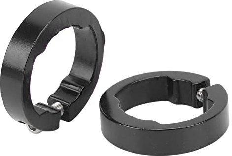 Tomotato Anillos de Bloqueo de Empuñaduras de Manillar de Bicicleta de 2 Uds, Abrazaderas de Bloqueo de Empuñadura de Bicicleta de Aleación de Aluminio para Manillares de Bicicleta de 22,2mm(Negro)
