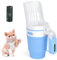 HMAKGG Pelle Litiere Chat avec Support, Pelle à Litière pour Chat avec Bac à Déchets, Pelle a Litiere Chat Portable avec 1 Rouleaux Sacs Poubelle, Bleu et Blanc