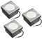 ledscom.de 3x LED Pflasterstein NEOLUM für außen, IP67, eckig, 10 x10cm, inkl. GX53 Leuchtmittel, 56lm, weiß