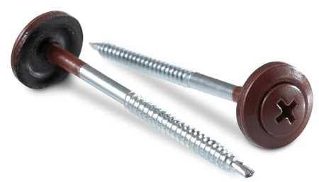 Onduline Dachschrauben selbstschneidend, BRAUN 100 Stück 3,9x60+3-16mm…(1535)
