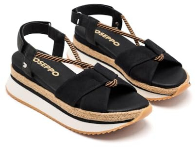 GIOSEPPO Rafia Ironton Sport-Sandalen mit Plateau, Schwarz, 39 EU