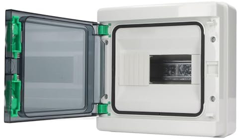 FLEXMAN Verteilerkasten Aufputz, IP65 8 Wege Verteilerkasten Außen Wasserdicht, Aufputz Verteilerkasten, Verteilerkasten Außen Wasserdicht mit DIN Schiene für Haus, Werkstatt, Hotel, Einkaufszentrum