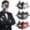 Cleminsta 3 Stück Venezianische Masquerade Maske für Männer - Mit Feder, Cosplay Mardi Gras, Karneval Augenmaske für Halloween und Party Kostüm