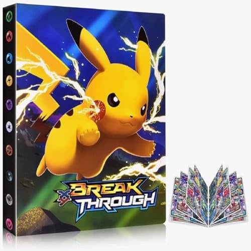 Card Binder, Trading Card Holder Album Holds 240 Cards, 4-Pocket TCG Collection Binder