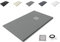 VAROBATH | Plato de Ducha Nolita – Material Resina con Carga Mineral y Textura Pizarra Antideslizante C3 – Incluye Válvula Desagüe y Rejilla (Gris Cemento Ral-7037, 90x160)