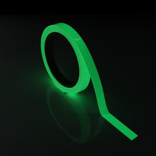 Qianyu Anti Slip Glow in The Dark Tape 33 FT X 0.5 Inch Waterproof Luminous Tape Photoluminescent Fluorescent Tape Christmas Decoration Night Decorations Home Marking Tape for Stage Stair Outdoor