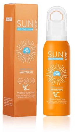 Sonnenschutz Spray 50, Transparent Sonnenspray Für Gesicht Und Körper, Breitband-UVA/UVB-Schutz - Leicht, Nicht fettend, Reisegröße (1)