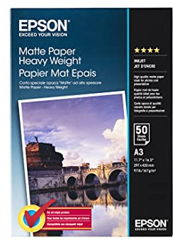 Epson C13S041261 Matte heavyweight Paper Inkjet 167g/m2 A3 50 Blatt Pack