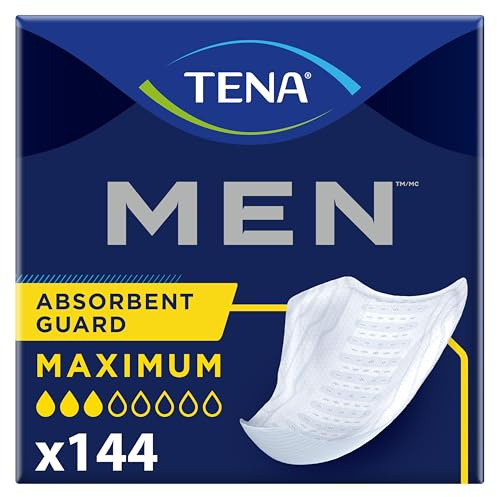TENA Men Protective Incontinence Guards, Maximum Absorbency, 144 Count