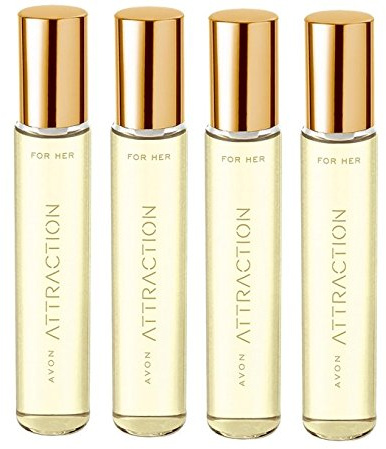 4 x Avon Attraction für Ihre Tasche Sprühstöße (je 10 ml)