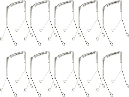 Kitcheroo Rouladenklammern 10x aus Edelstahl,10 Stück, Rouladenhalter Rouladennadeln Rouladenringe, Küchenhelfer, rostfreier Edelstahl